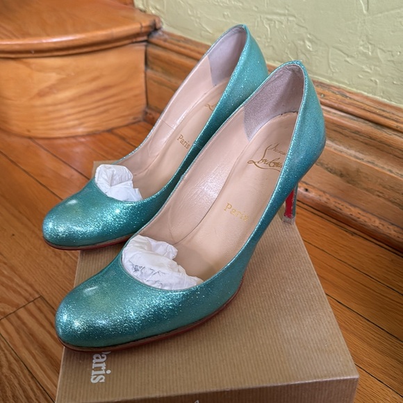 Christian Louboutin - Simple Pumps SL522 Blue US 8.5 - Picture 2 of 8